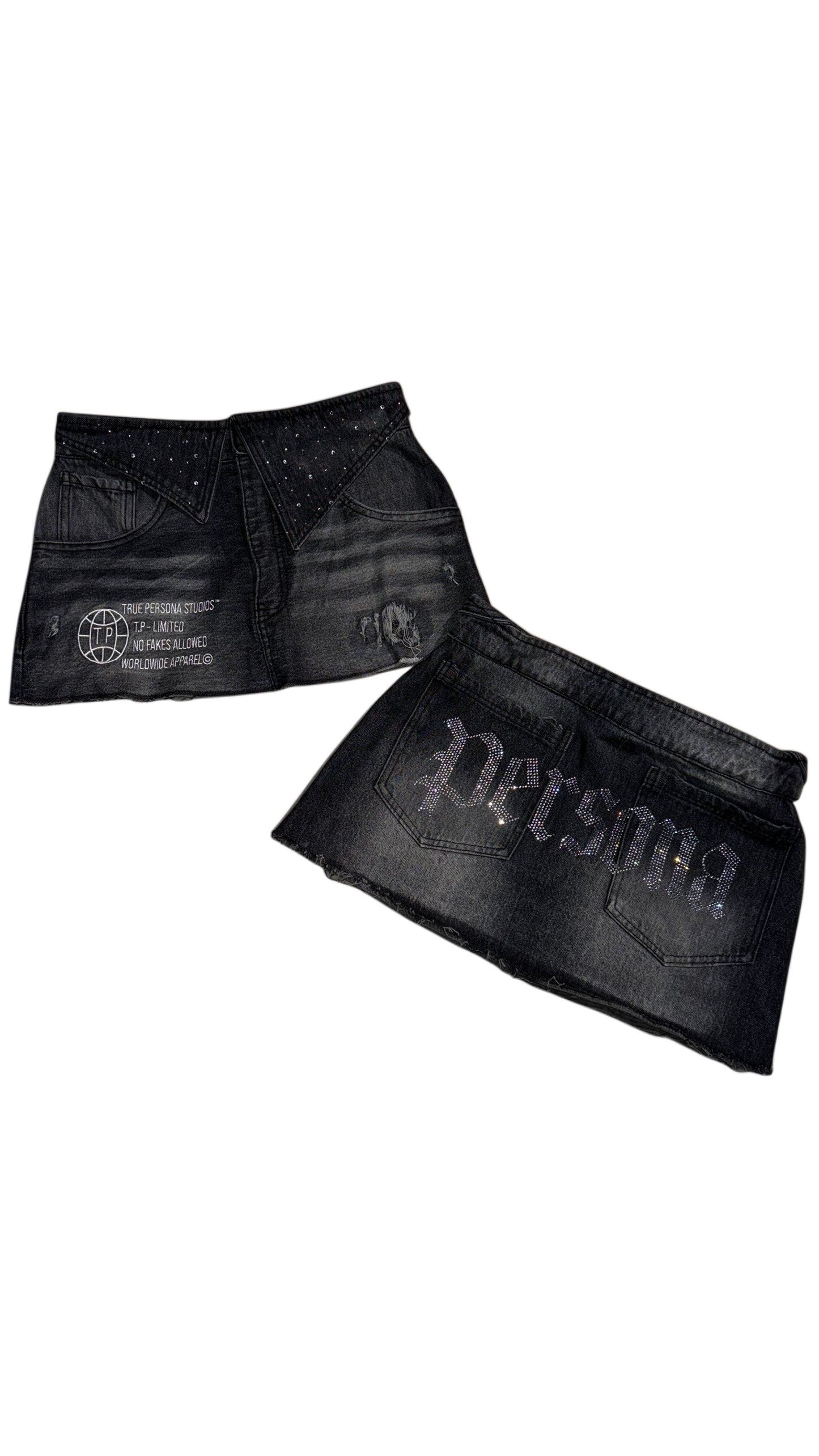 BLACK WASH MINI SKIRT