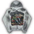 RHINESTONE HOODIE -  WHITE