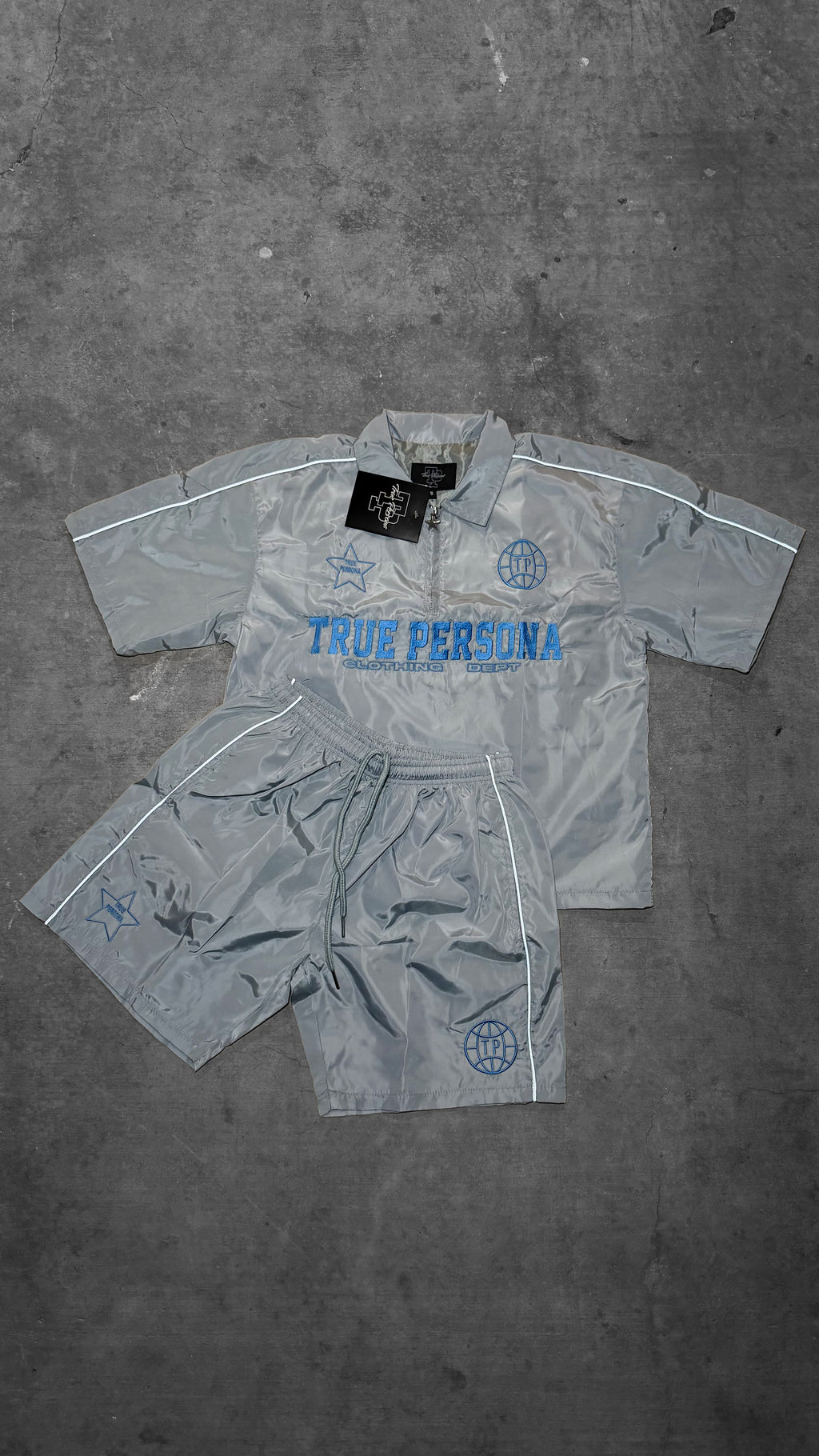 Windbreaker Set- GREY/BLUE