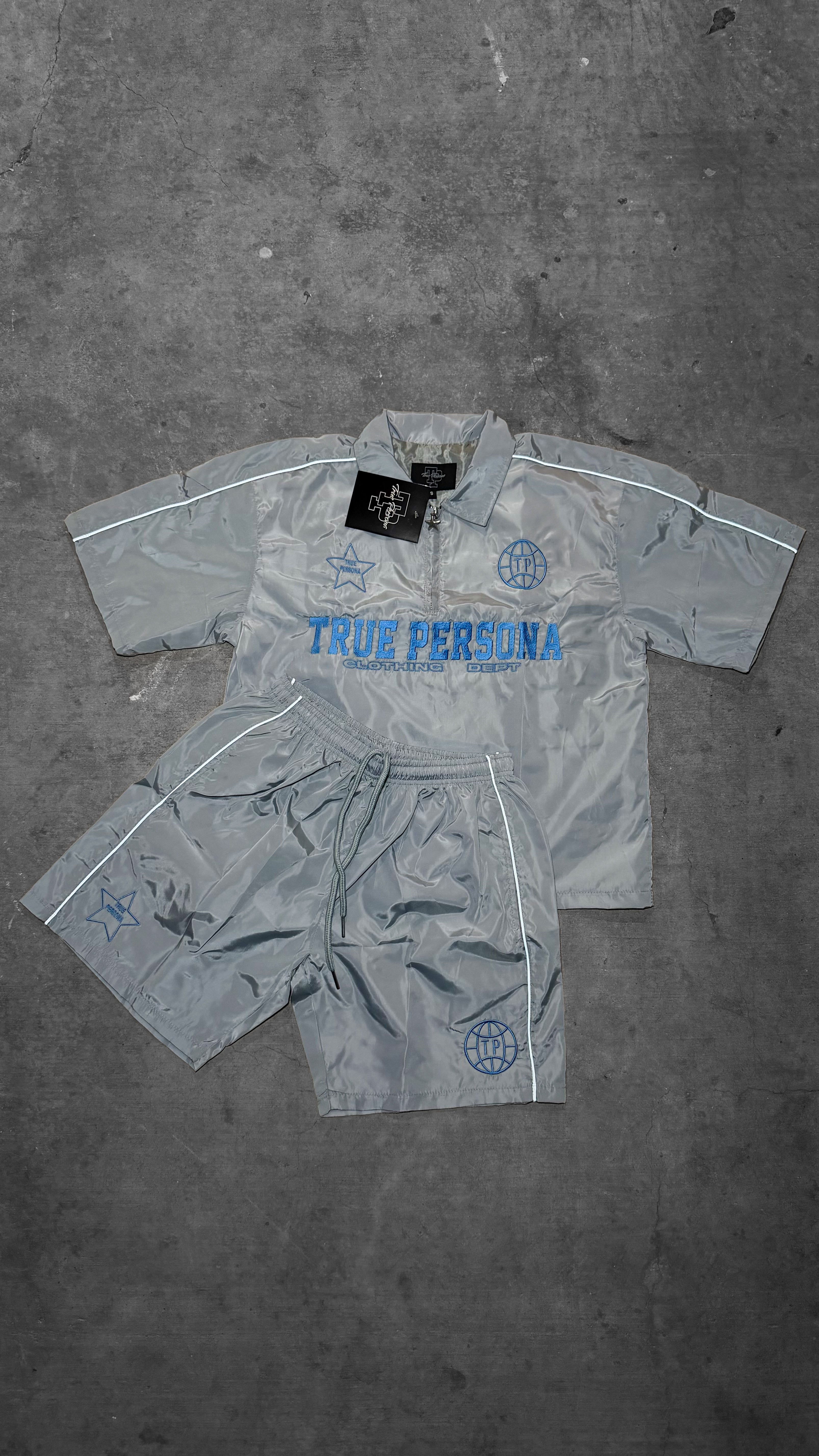 Windbreaker Set- GREY/BLUE