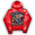 RHINESTONE HOODIE - RED