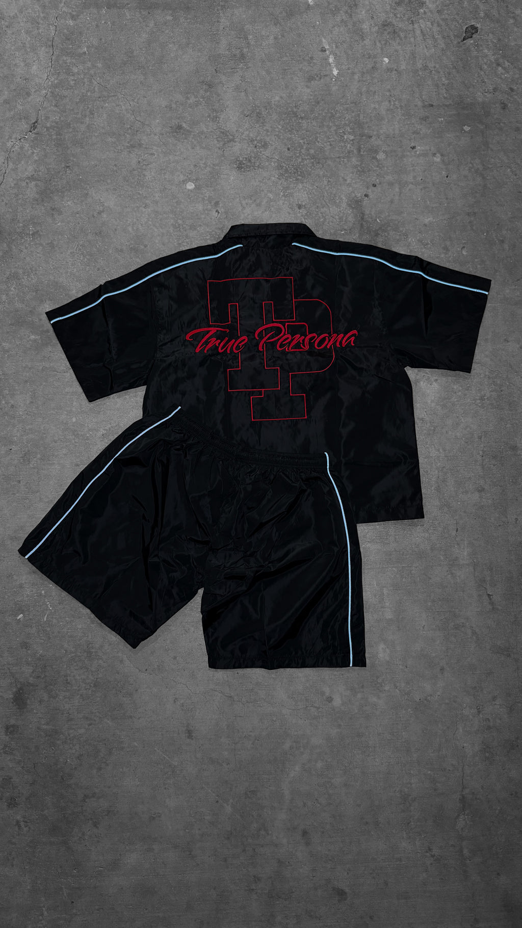 Windbreaker Set - BLACK/RED