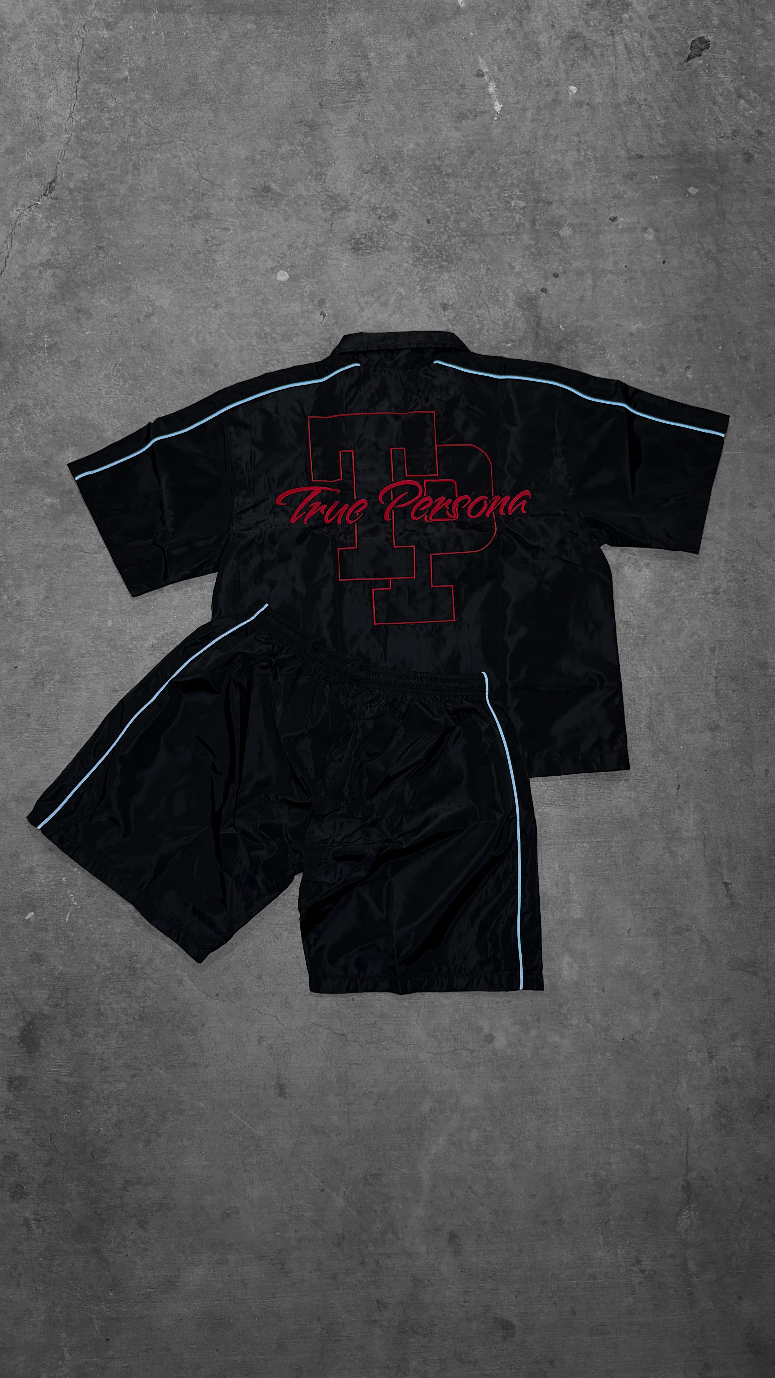 Windbreaker Set - BLACK/RED
