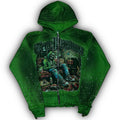 RHINESTONE HOODIE - GREEN